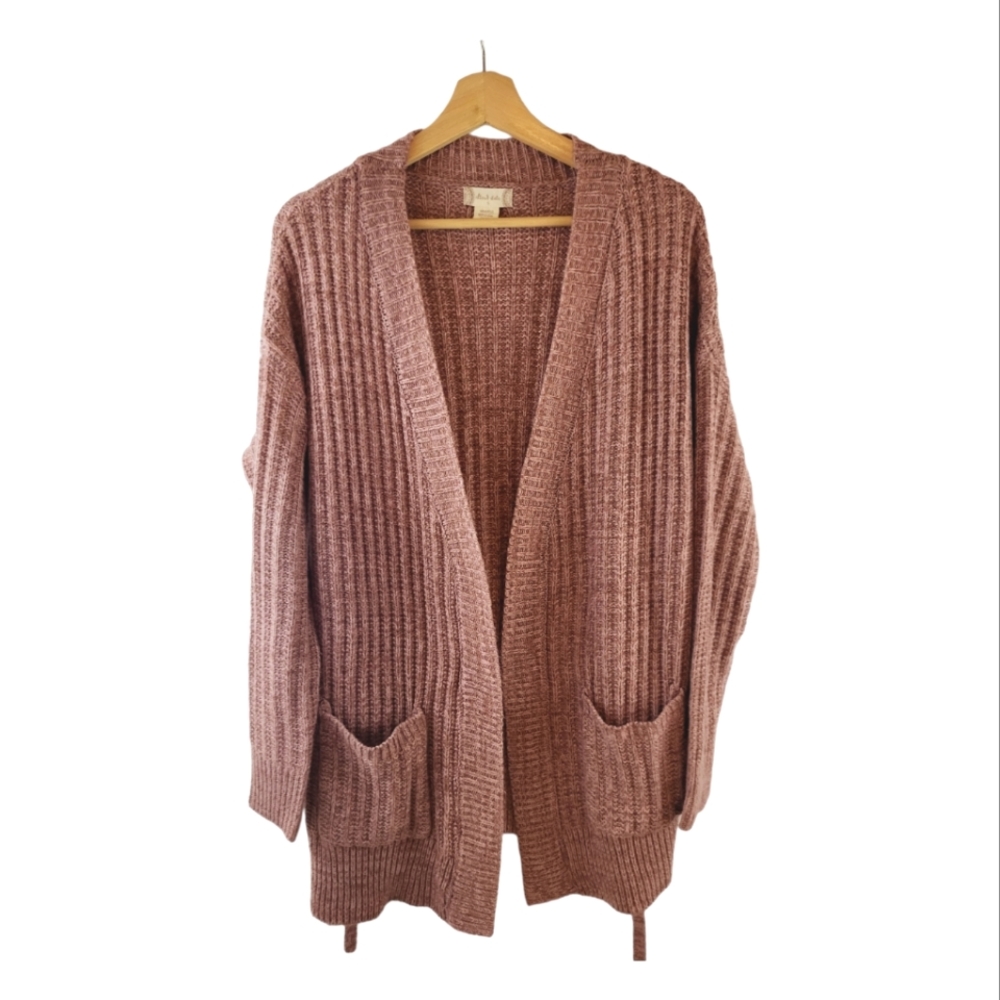 Altar'd State Pink Ribbed Cardigan